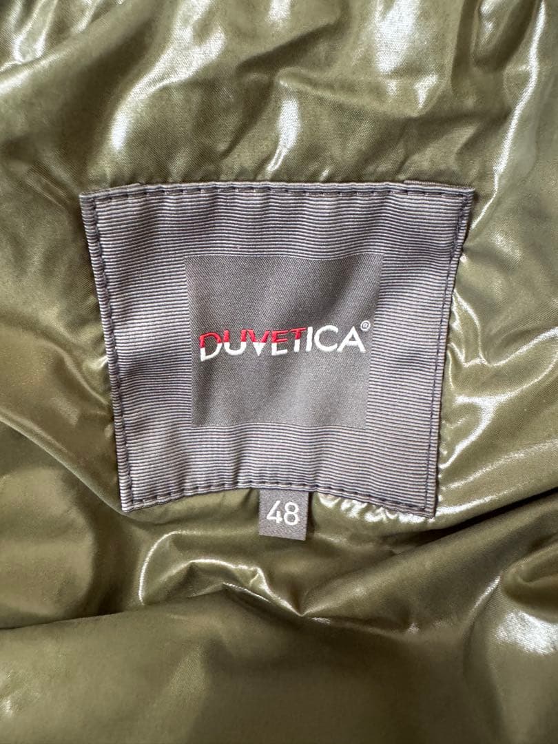 DUVETICA ダウンベスト フルジップ バイカラー 光沢 白　48 L