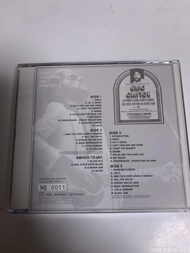 ERIC CLAPTON /ON WHITE 4CD限定盤レア！