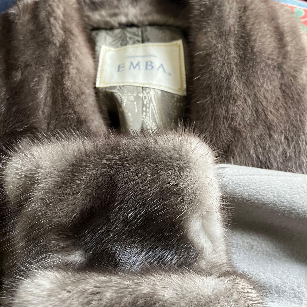 EMBA ミンクカラー　カシミヤロングコート