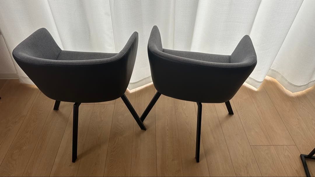 ニトリ　ダイニングチェア(TD301 DGY) 2脚セット