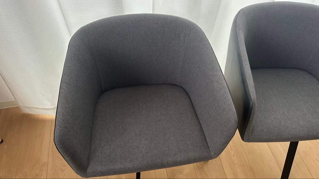 ニトリ　ダイニングチェア(TD301 DGY) 2脚セット