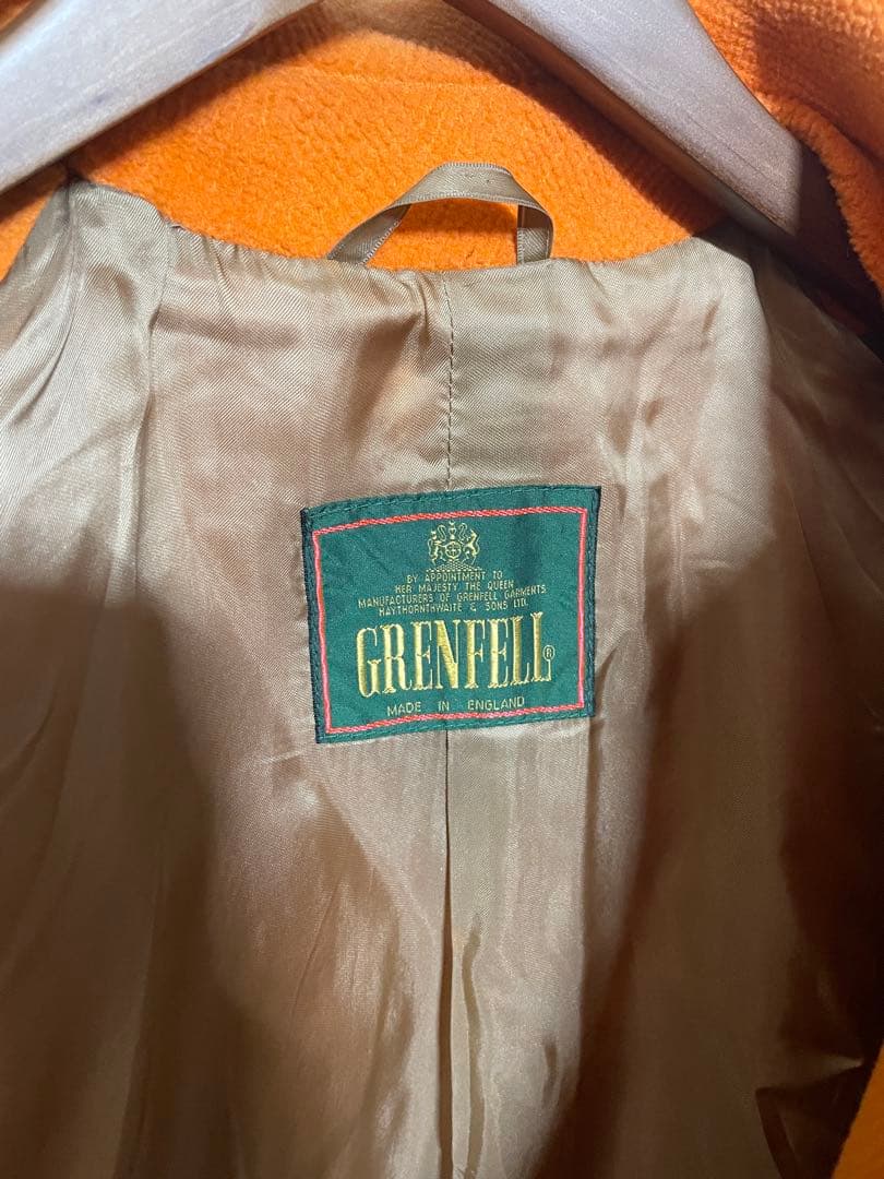 90sオールドgrenfellオレンジダッフルコート