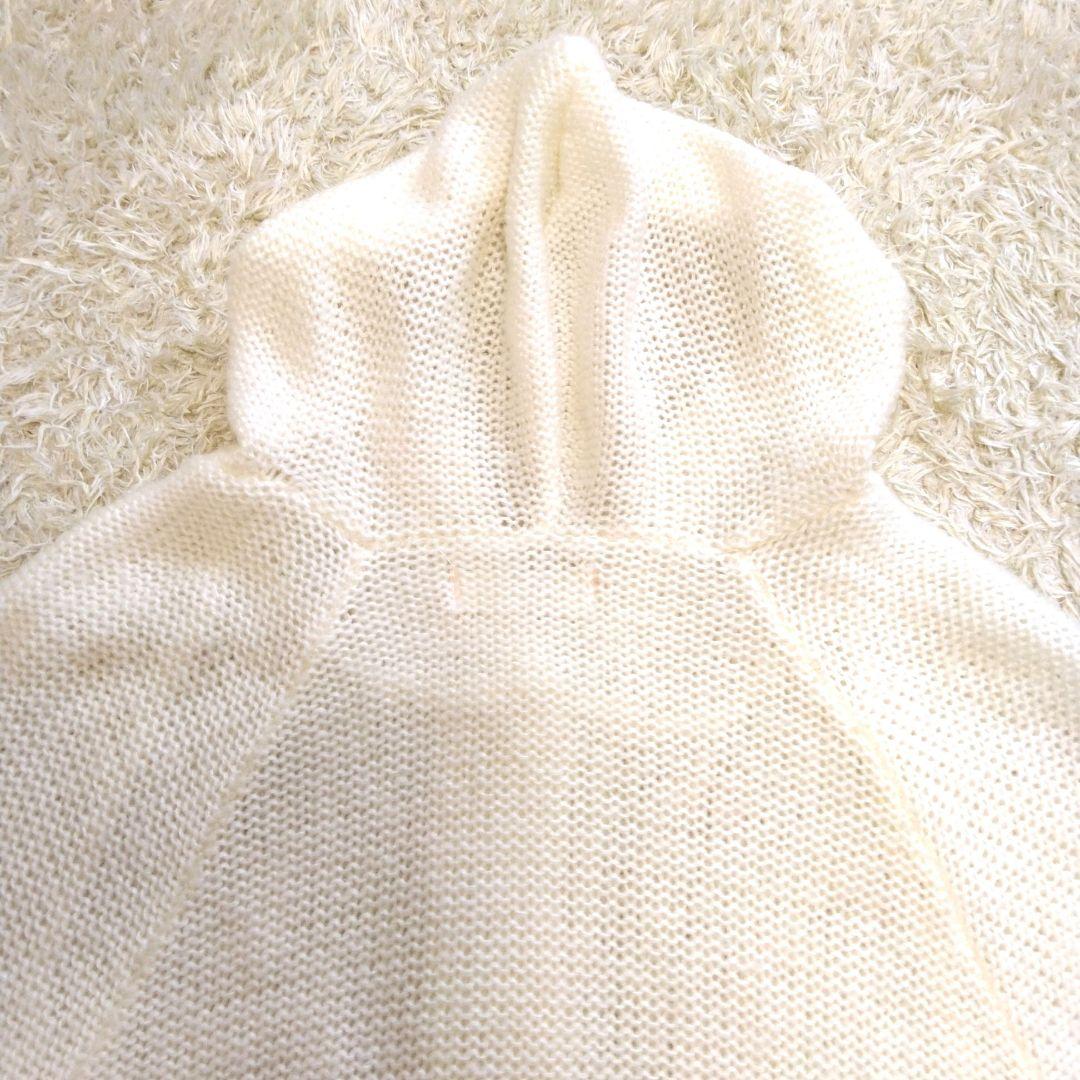 リズリサ リズメロ フード付き ニットポンチョ y2k 平成 希少 L ホワイト