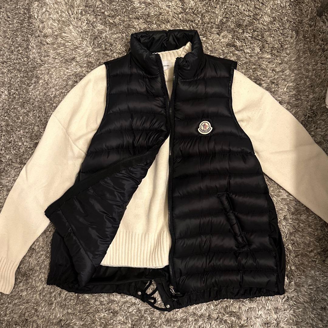 MONCLER ダウンベスト モンクレール sacai コラボ　ブラック　ジレ