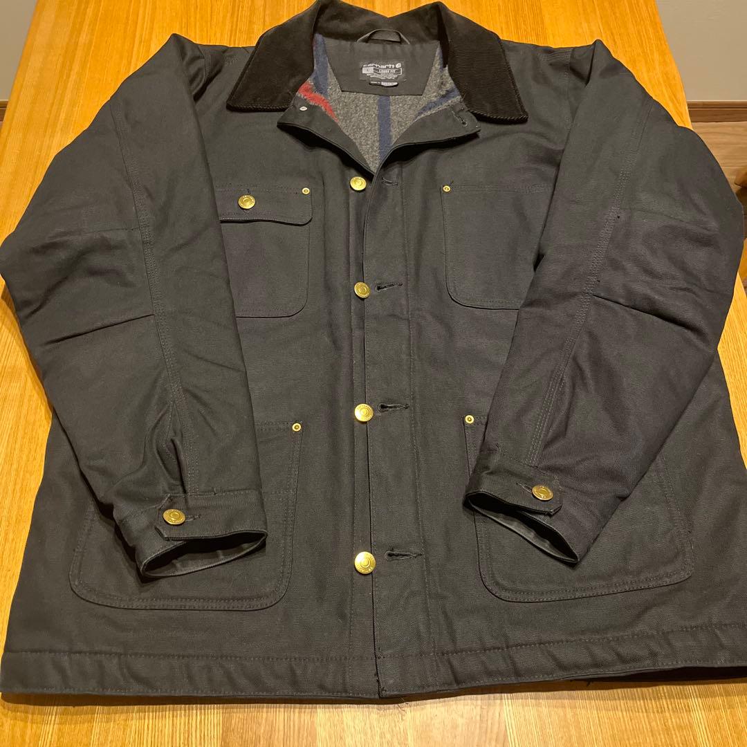 べ*と様 carhartt カーハート　ミシガン　チョアコート 黒 カバーオール