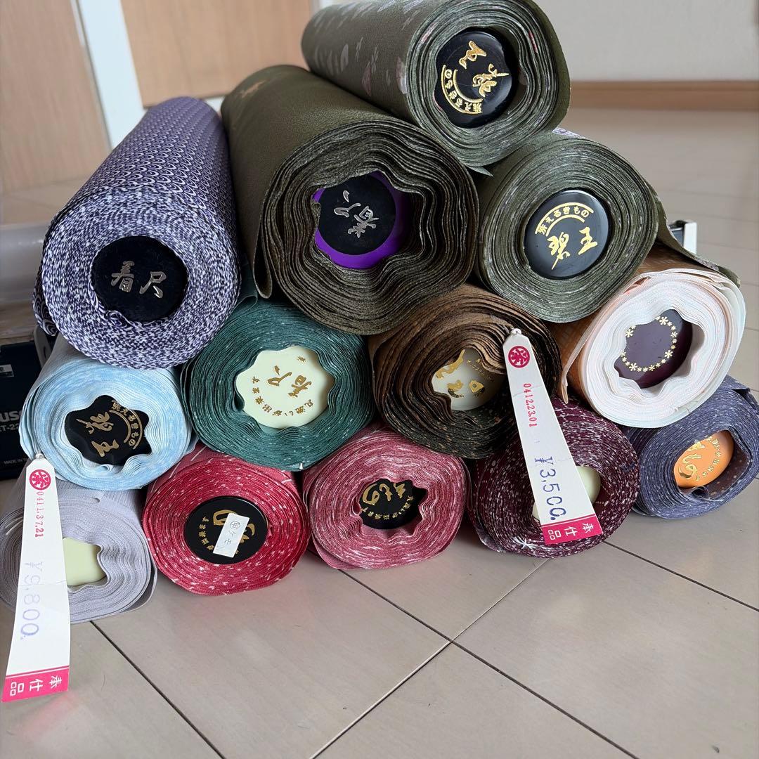 あ*し様 ■S30■未使用品■ポリエステル■美品　洗える着物　反物12点セット■