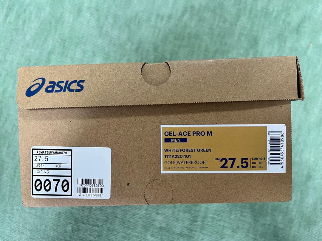 ASICS ゴルフシューズ ホワイト/グリーン松山モデル