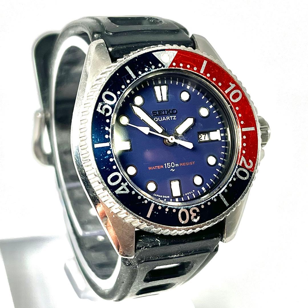 【美品/稼働】セイコー ダイバーズ デイト 2625-001B ペプシ 腕時計