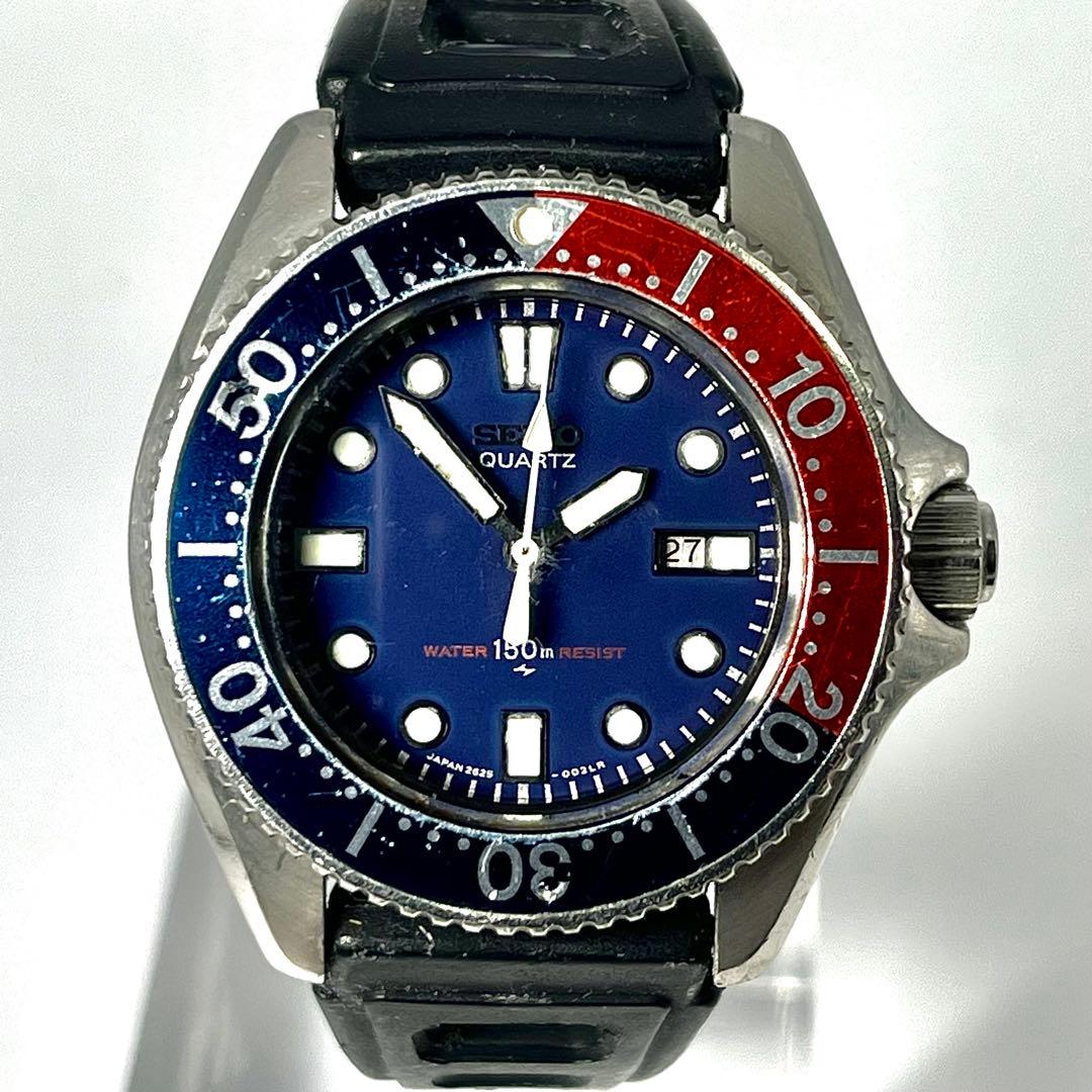 【美品/稼働】セイコー ダイバーズ デイト 2625-001B ペプシ 腕時計