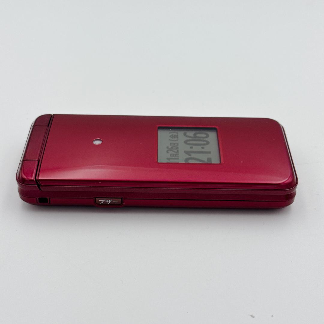 【ほぼ未使用】au かんたんケータイ ライト KYF43 ワインレッド