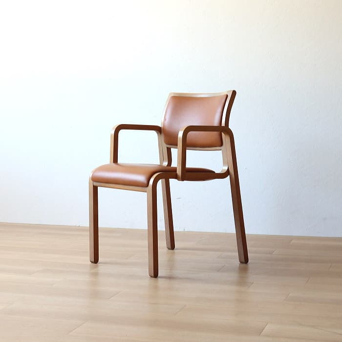 オールド Arflex アルフレックス NU アームチェア 木製