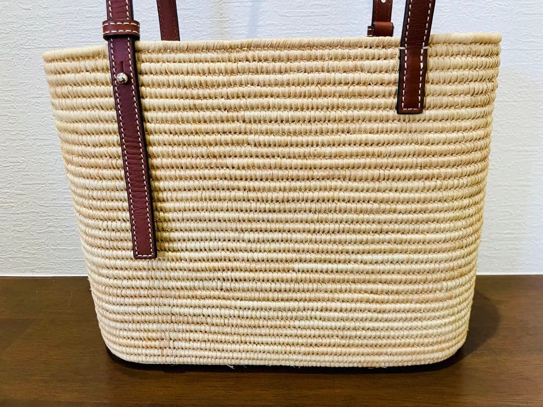 【美品】LOEWE かごバッグ スクエアバスケットバッグ