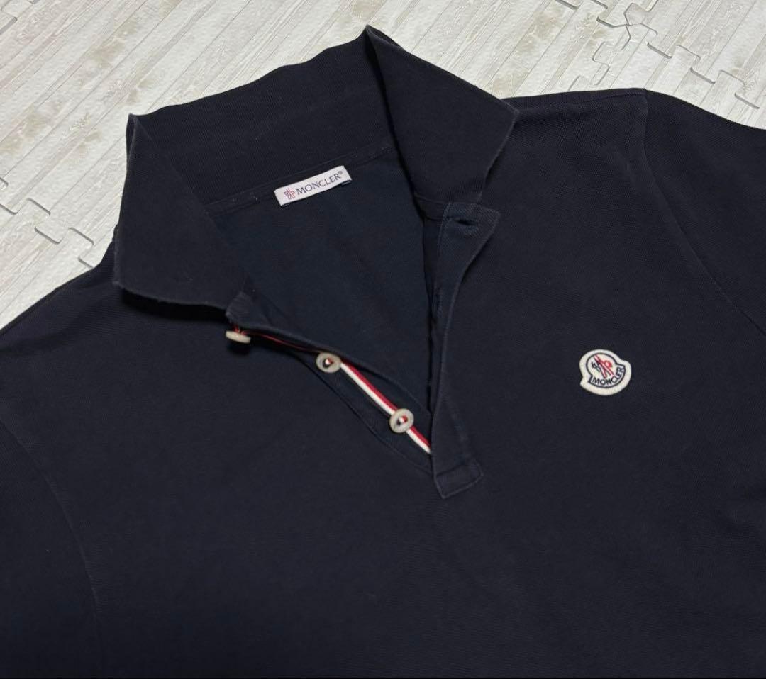 モンクレール　ポロシャツ　Mサイズ　ネイビー　国内正規品
