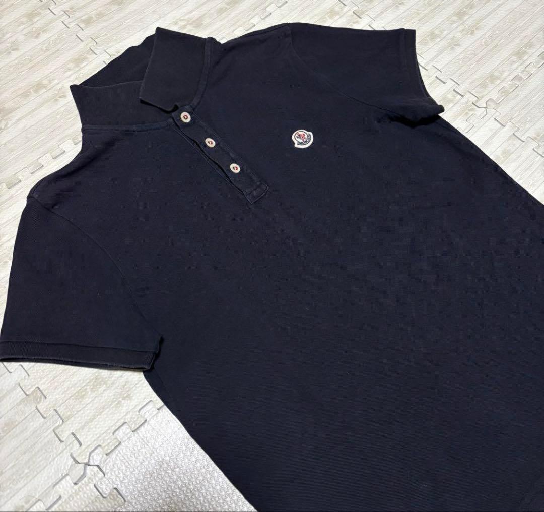 モンクレール　ポロシャツ　Mサイズ　ネイビー　国内正規品