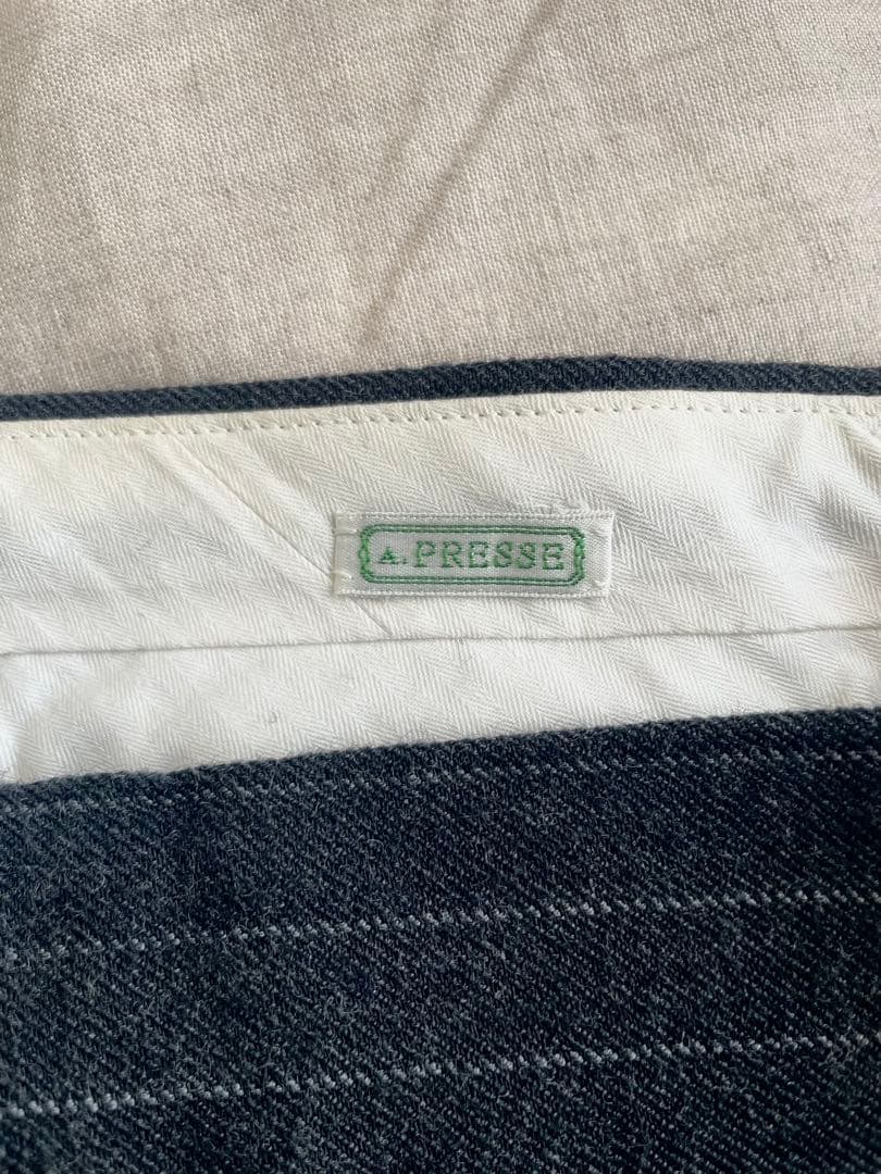 パンツ A.PRESSE 21aw Two tack Trousers Chacoal1