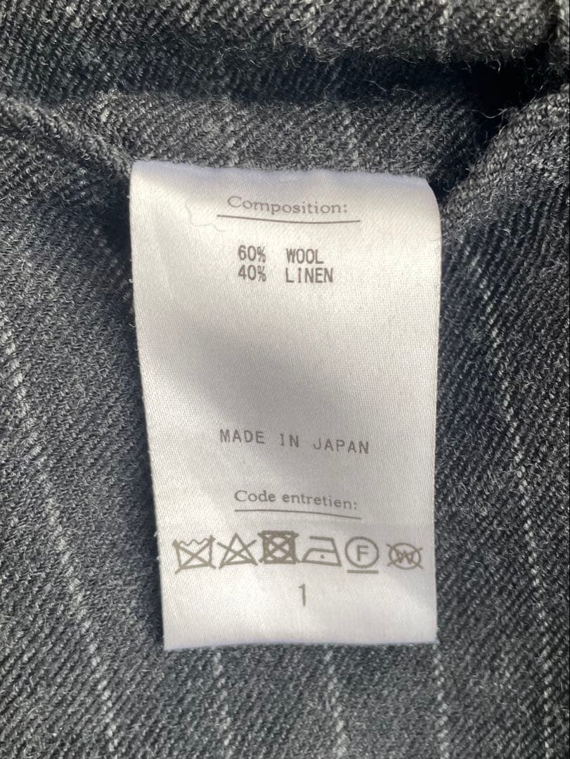 パンツ A.PRESSE 21aw Two tack Trousers Chacoal1