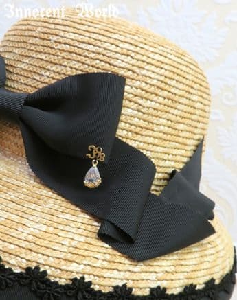 ❤InnocentWorld　Classy Ribbonハット　黒　新品未使用❤