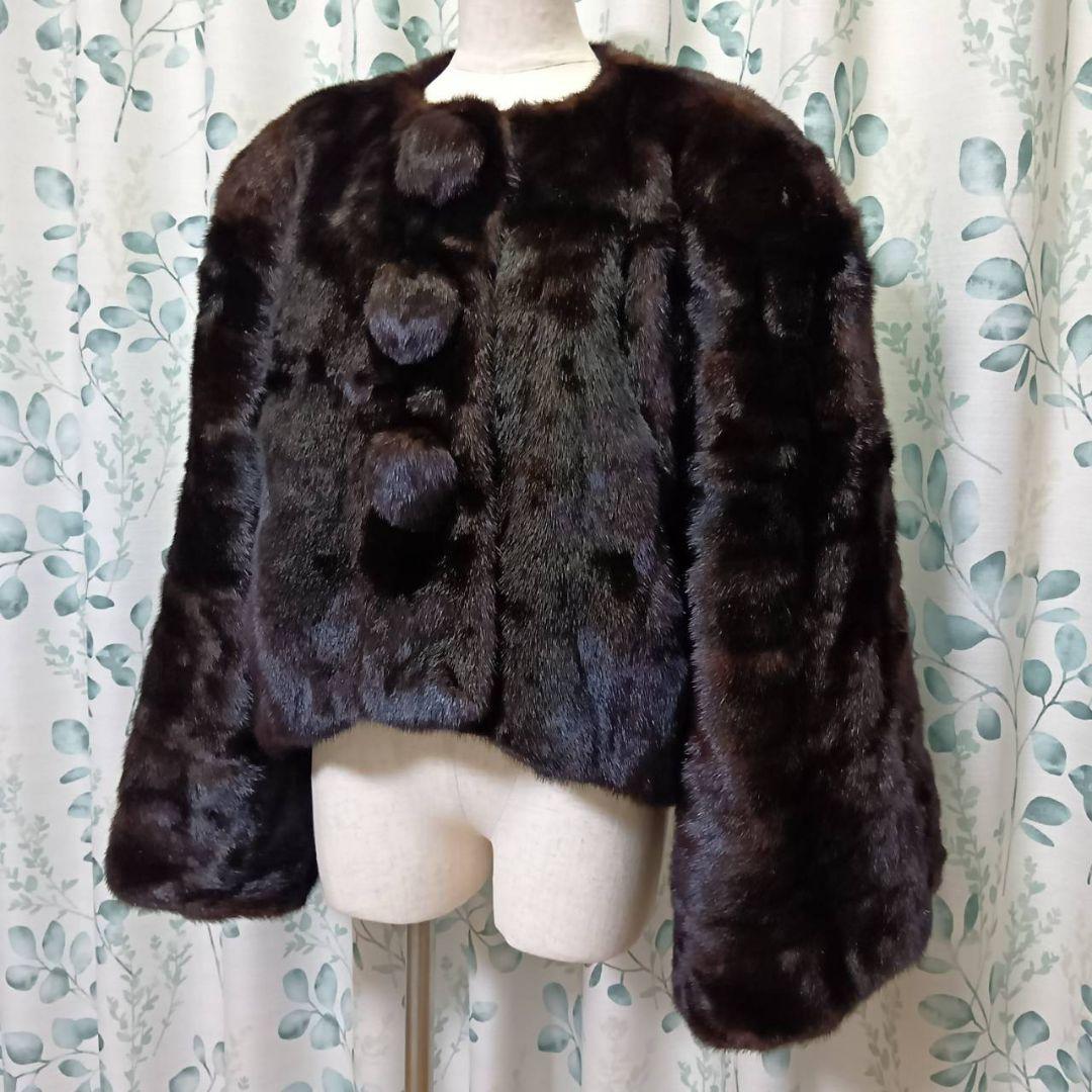Black Jewel 毛皮 ダークミンク ブラック ショートコート