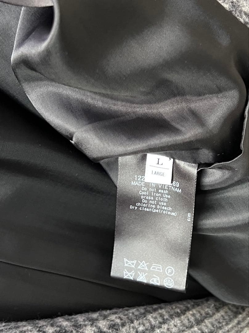 ユナイテッドアローズ　グレーチェック ダブルブレスト チェスターコート　L