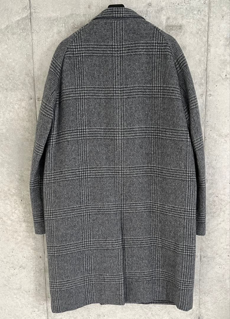 ユナイテッドアローズ　グレーチェック ダブルブレスト チェスターコート　L