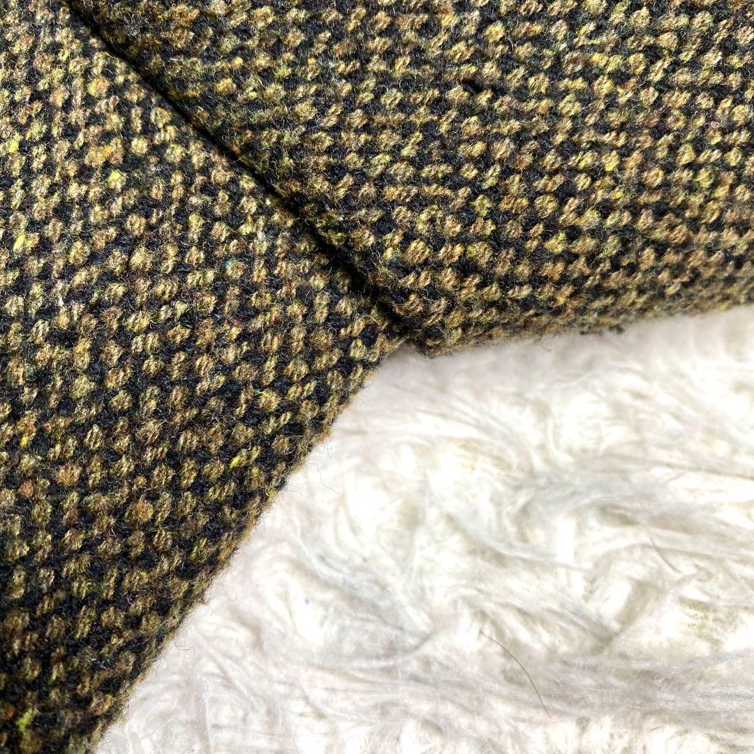 美品✨ハリスツイード テーラード 切り替え エルボーパッチ ツイード 別注