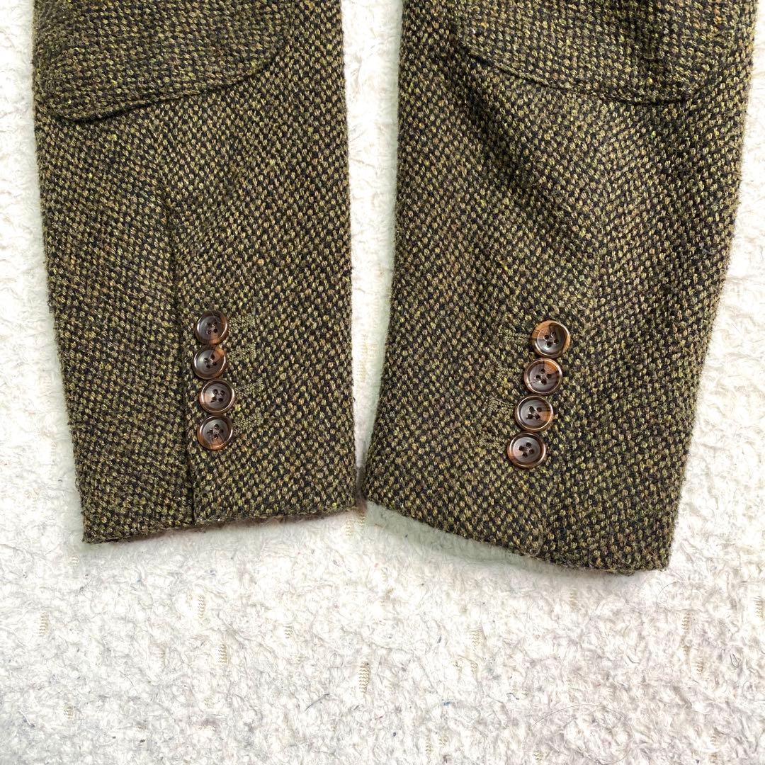 美品✨ハリスツイード テーラード 切り替え エルボーパッチ ツイード 別注