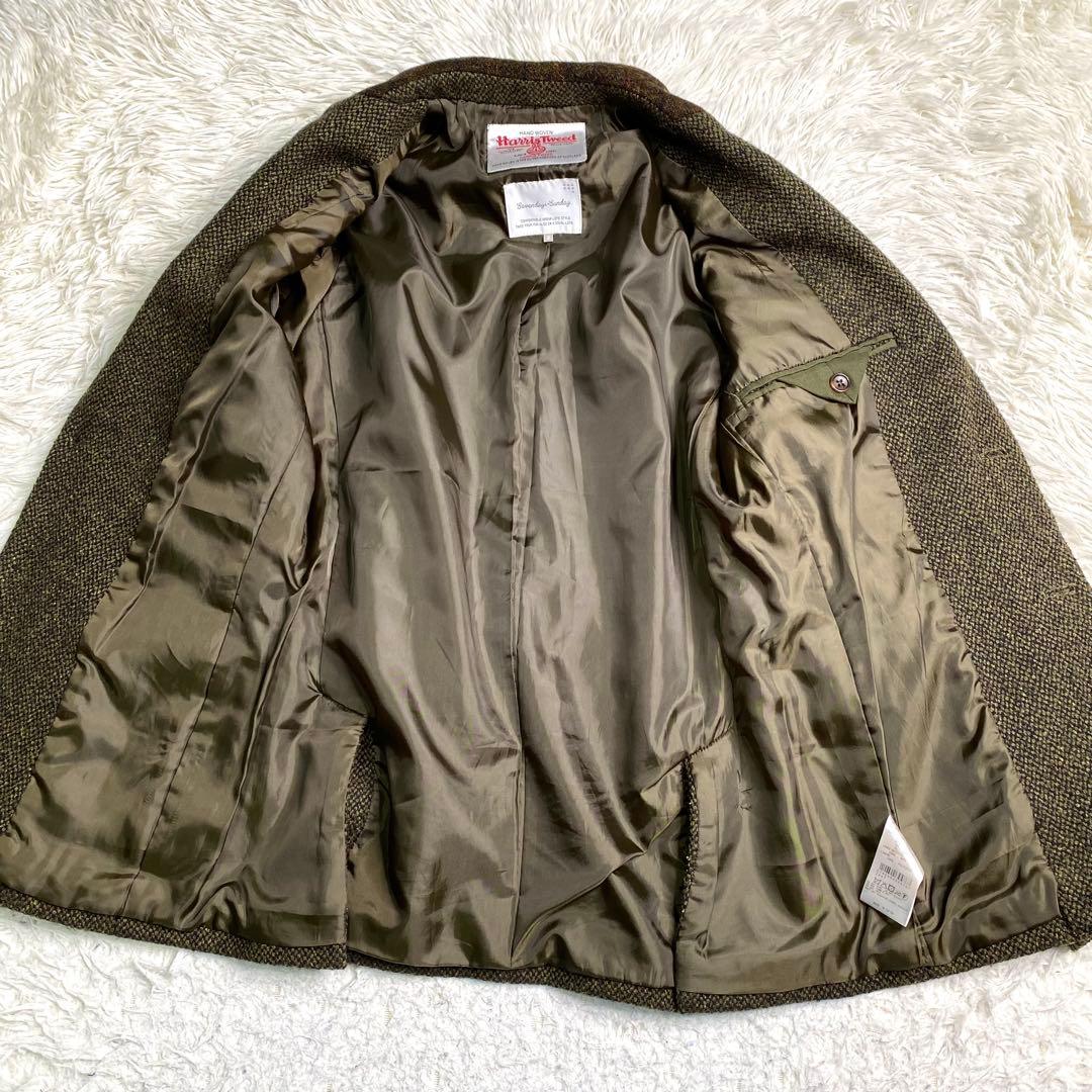 美品✨ハリスツイード テーラード 切り替え エルボーパッチ ツイード 別注