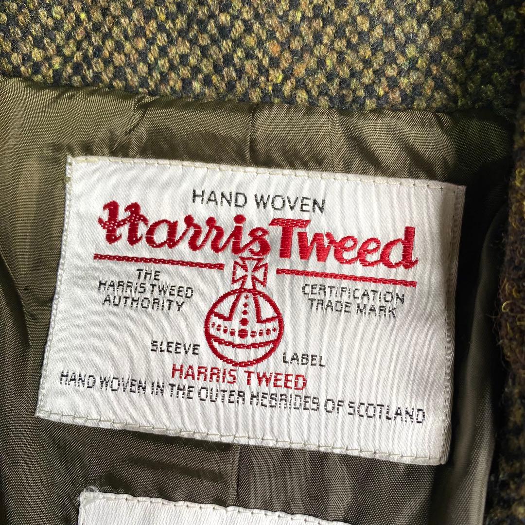 美品✨ハリスツイード テーラード 切り替え エルボーパッチ ツイード 別注