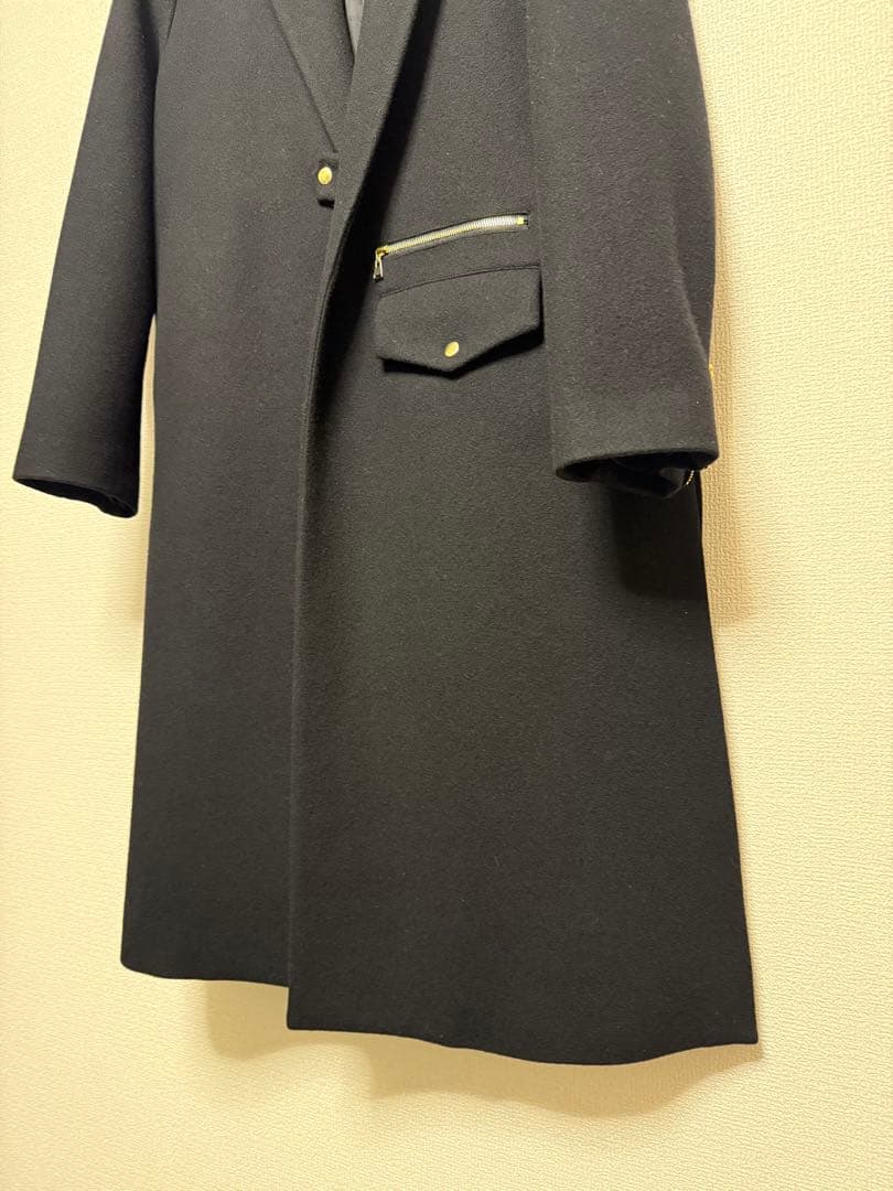 CULLNI 19AW チェスターコート　ライダース　ブラック　サイズ2 美品