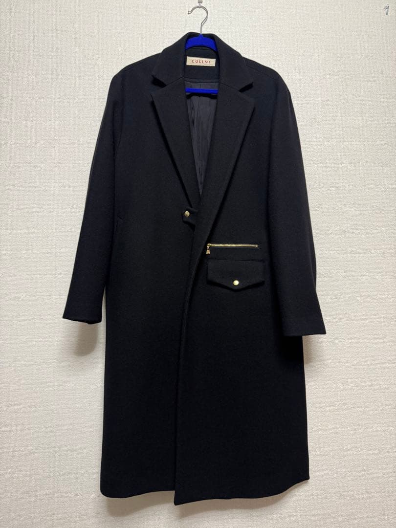 CULLNI 19AW チェスターコート　ライダース　ブラック　サイズ2 美品