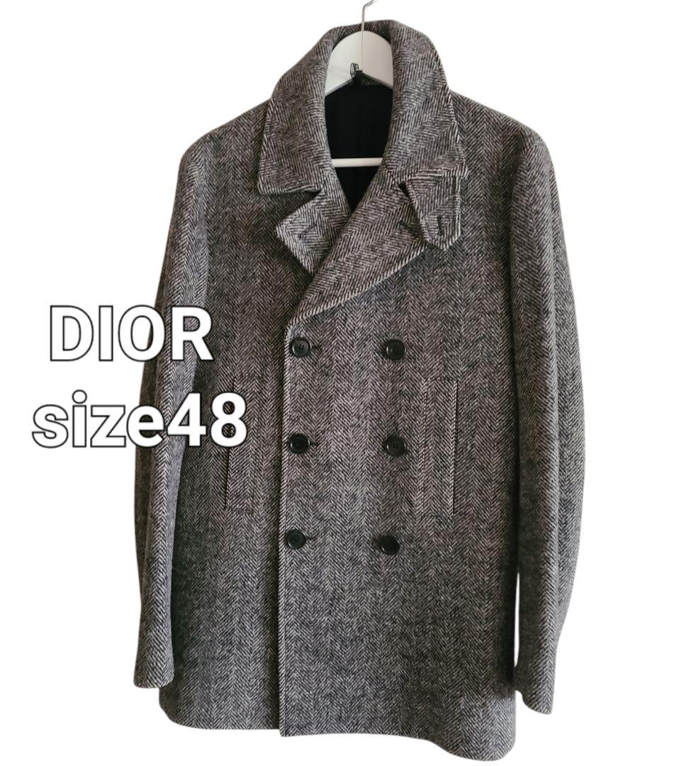 DIOR ディオール Pコート グレー size48
