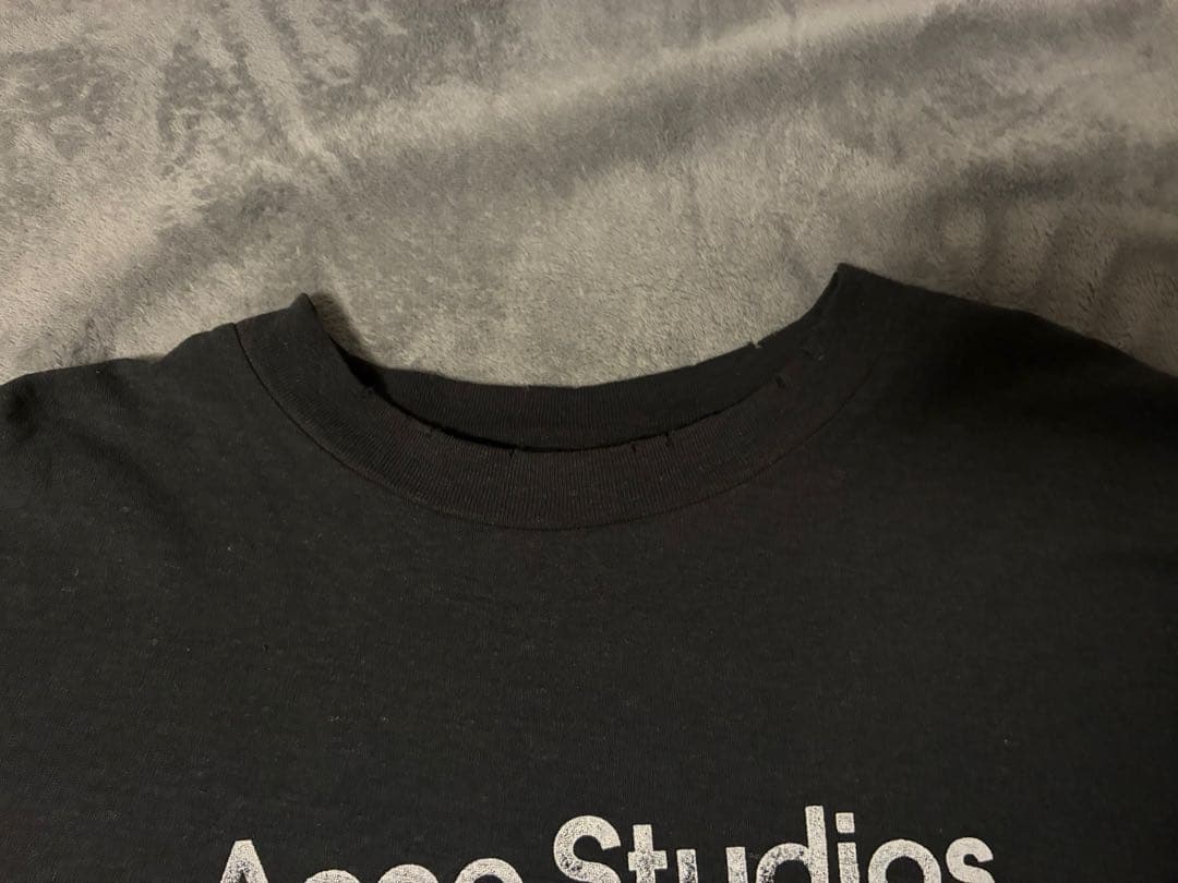 Acne Studios ロゴプリント　ロングスリーブTシャツ　ブラック　M