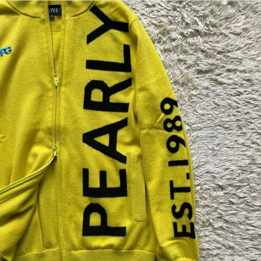 パーリーゲイツ　カシミヤ100%　ダブルジップアップ　ニット　ゴルフウェア