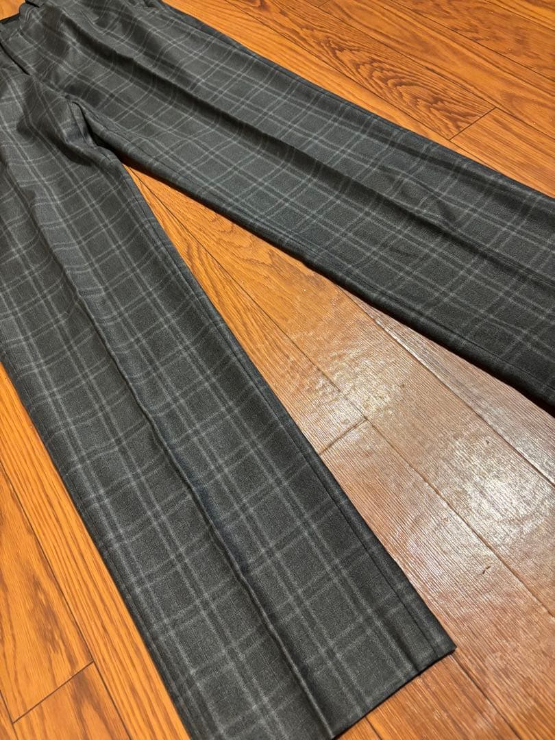 ビームスハート ロロピアーナ ウール100 チェック スーツ グレー 52