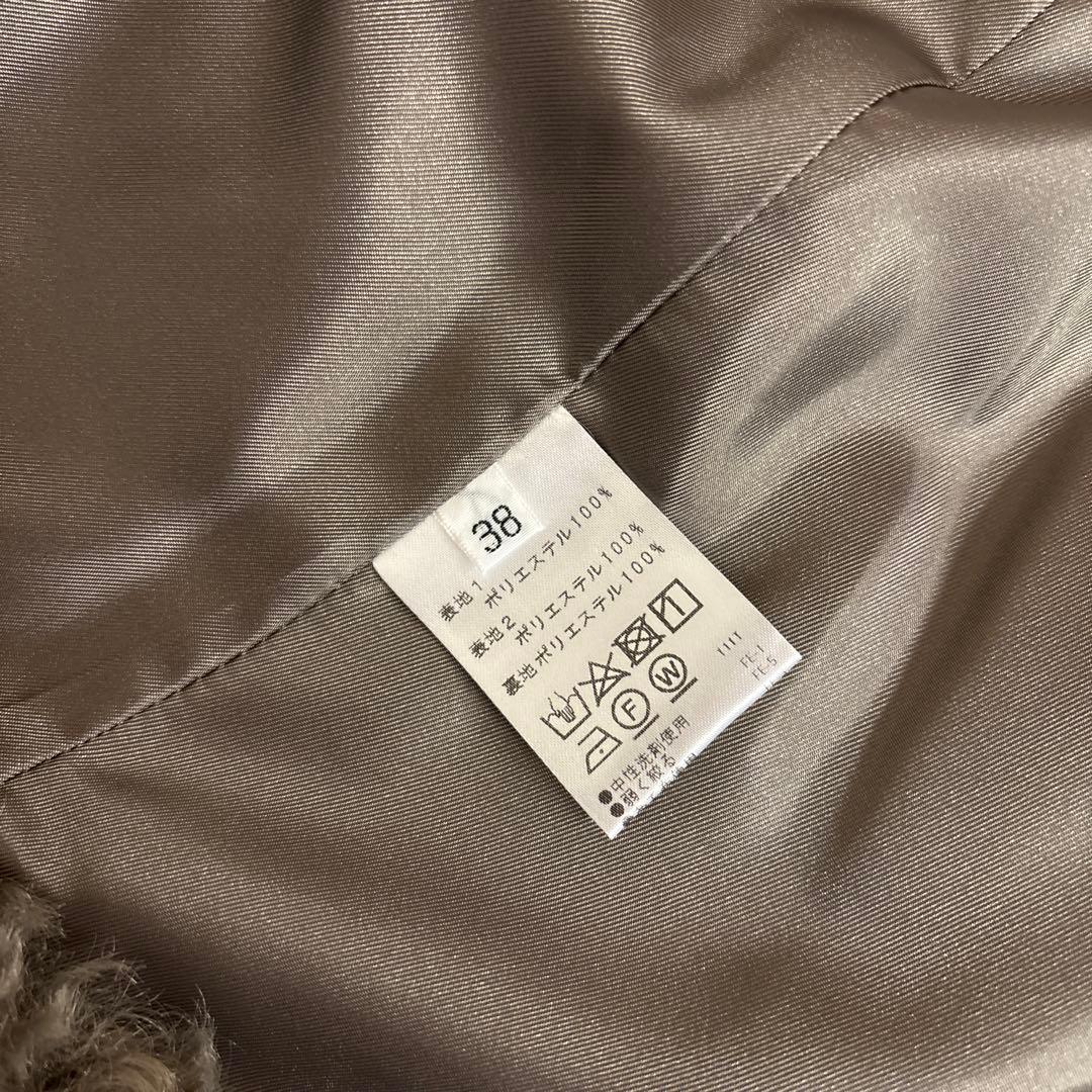 新品タグ付き　パシオーネ プードルファー ボアベスト モカ