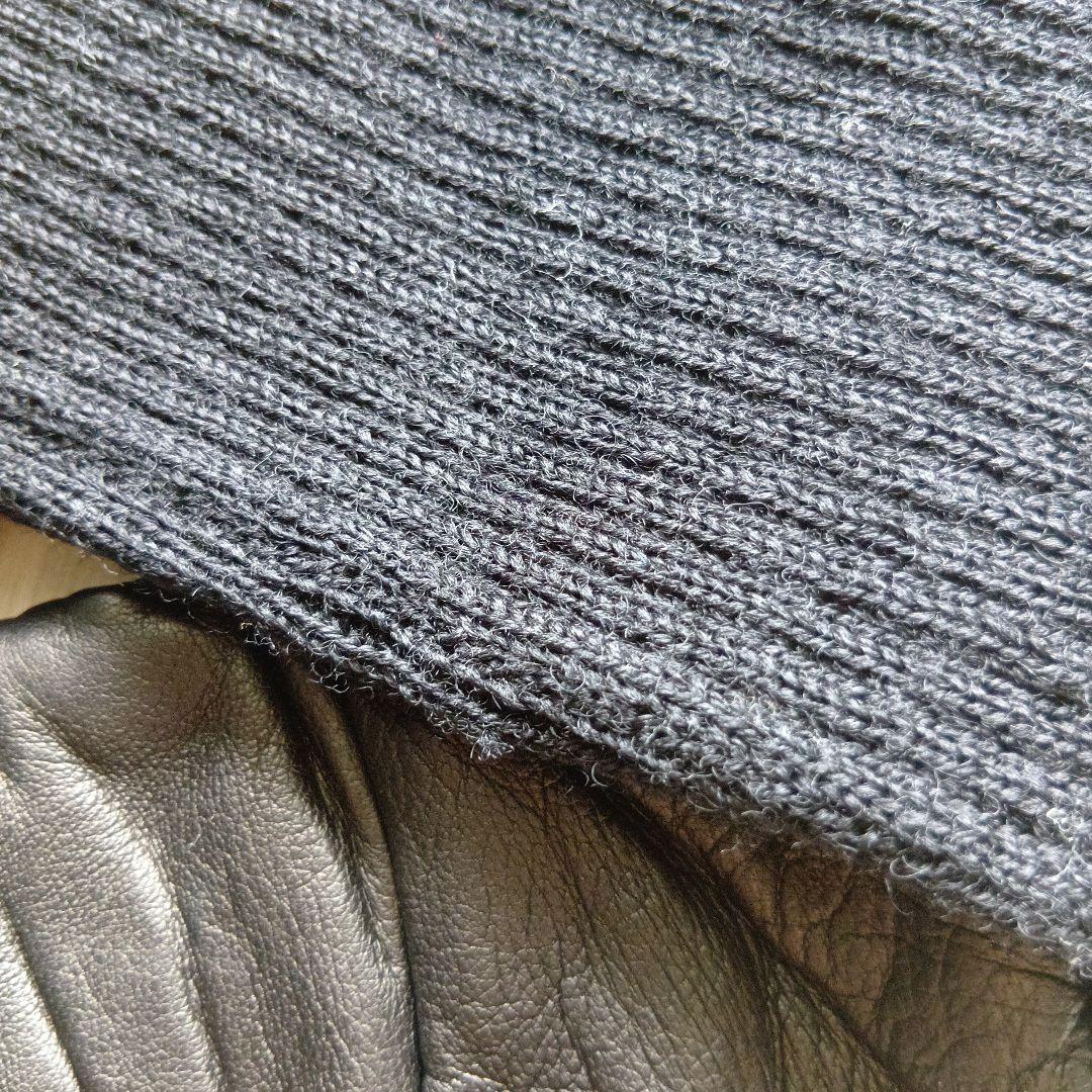 アントニオムローロ　イタリア製ニット×ナッパ革　ロング手袋　注意ほつれあり。