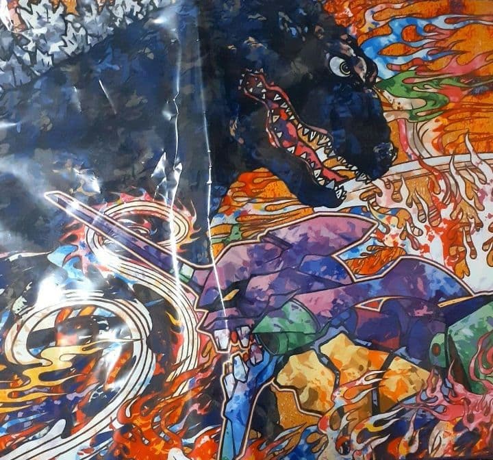 ゴジラ対エヴァンゲリオン ポートレートタオル レア 村上隆