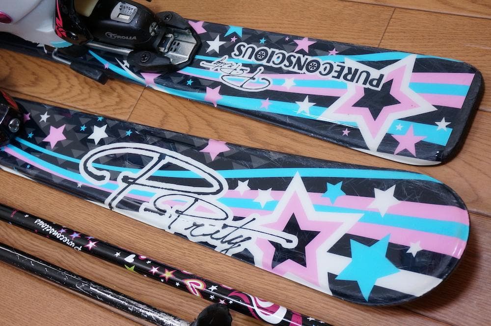 メンテ済 110cm 靴21cm PURE CONSCIOUS スキーセット
