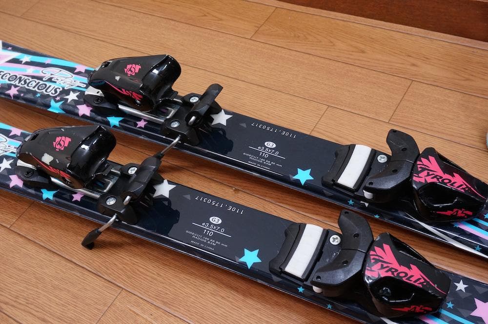 メンテ済 110cm 靴21cm PURE CONSCIOUS スキーセット