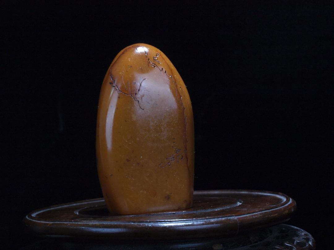 中国清時代の田黄石　印鑑　風景彫刻　激安骨董品 古美術 AK2434C11-2