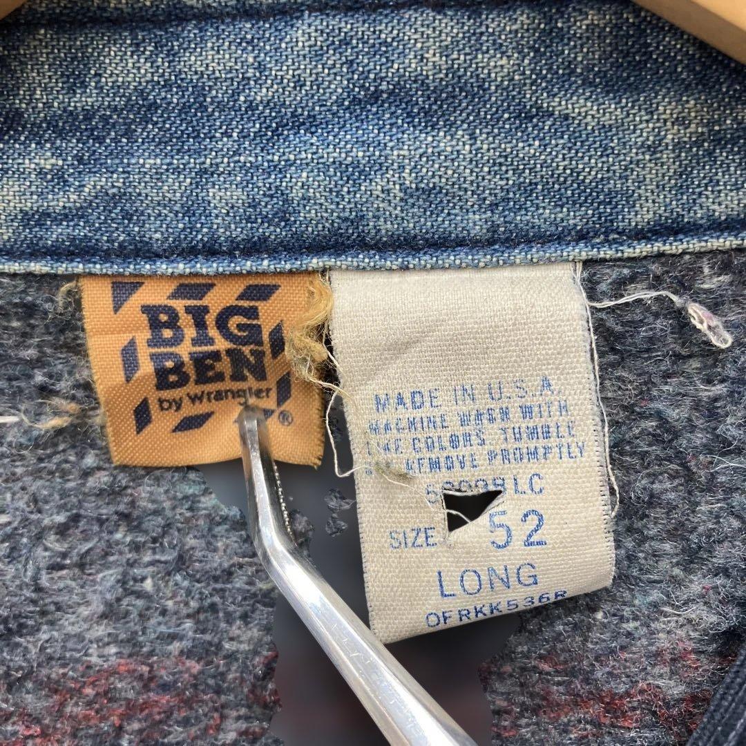 70s-80s USA製 BIG BEN デニムカバーオール コーデュロイ襟付き