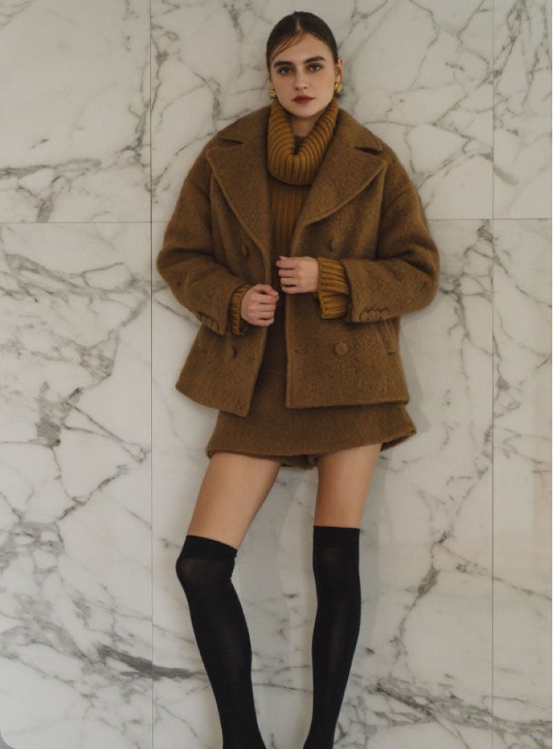 シェリエ　Handmade stitch wool jacket coat