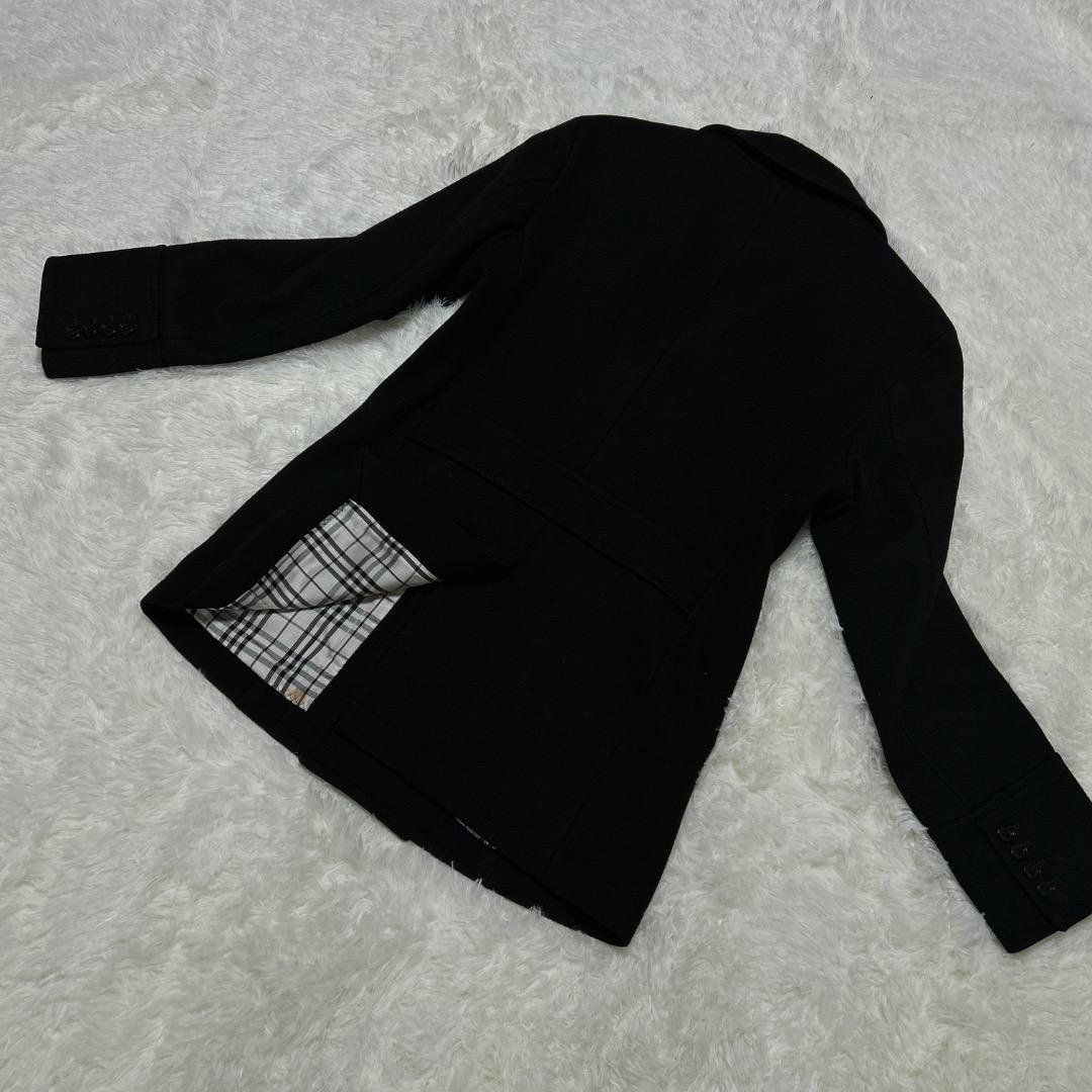 a【極美品】バーバリーブラックレーベル☆ ウール ピーコート 　黒L