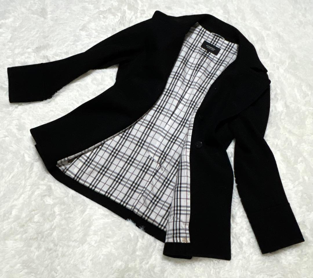 a【極美品】バーバリーブラックレーベル☆ ウール ピーコート 　黒L