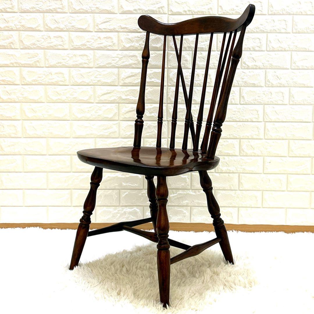 【極美品】飛騨産業　キツツキマーク　ブレースバックチェア