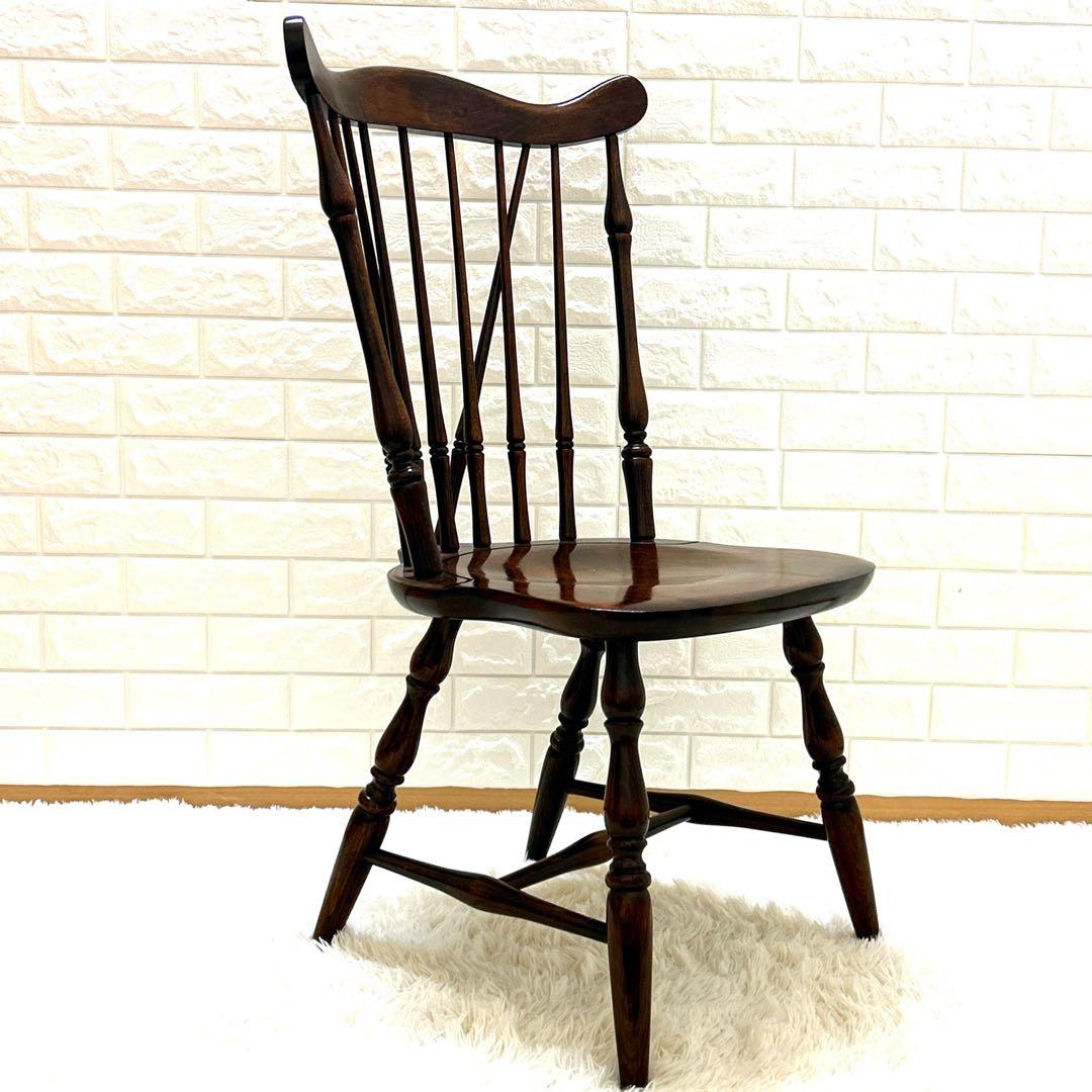 【極美品】飛騨産業　キツツキマーク　ブレースバックチェア