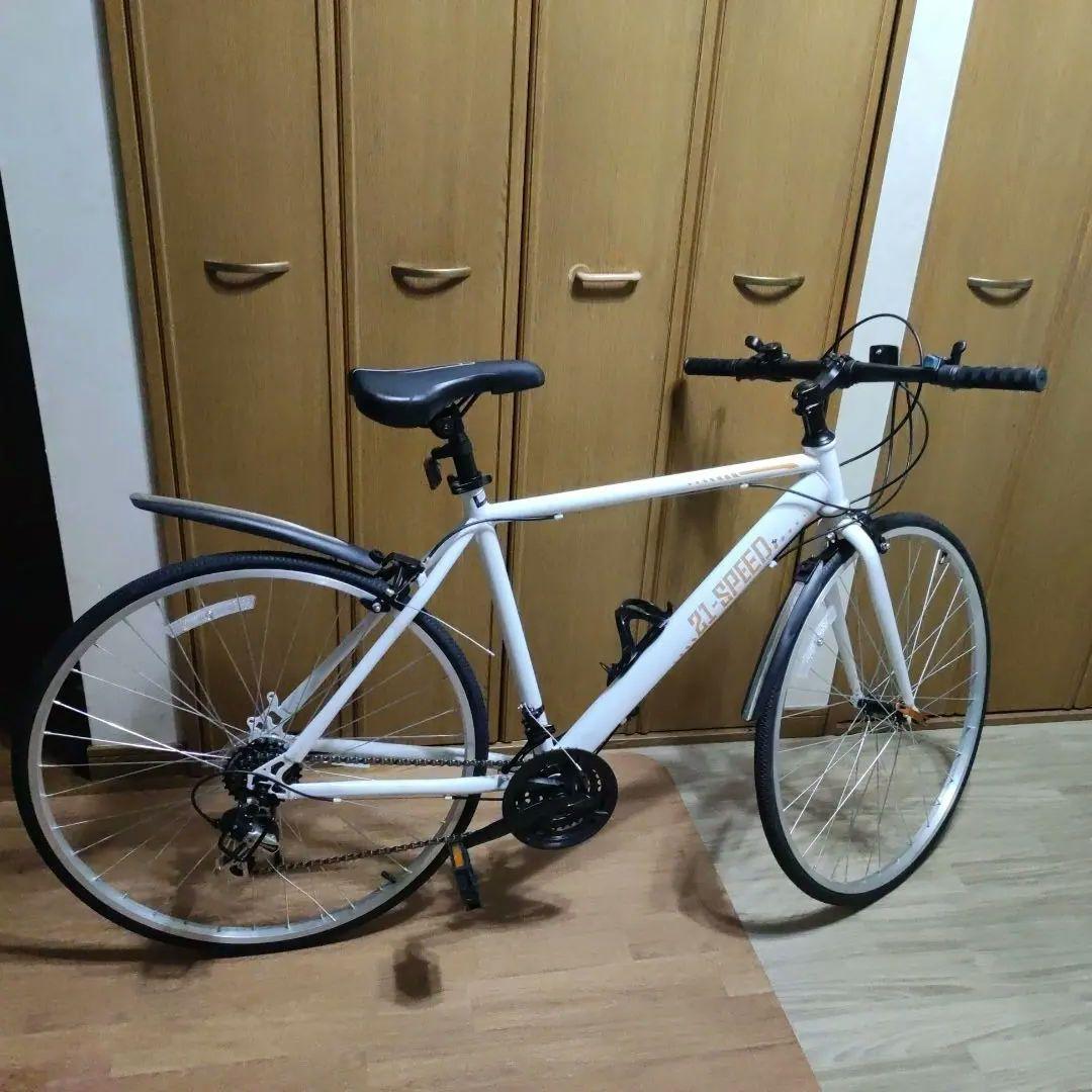 ま*ん様 クロスバイク ホワイト 700C