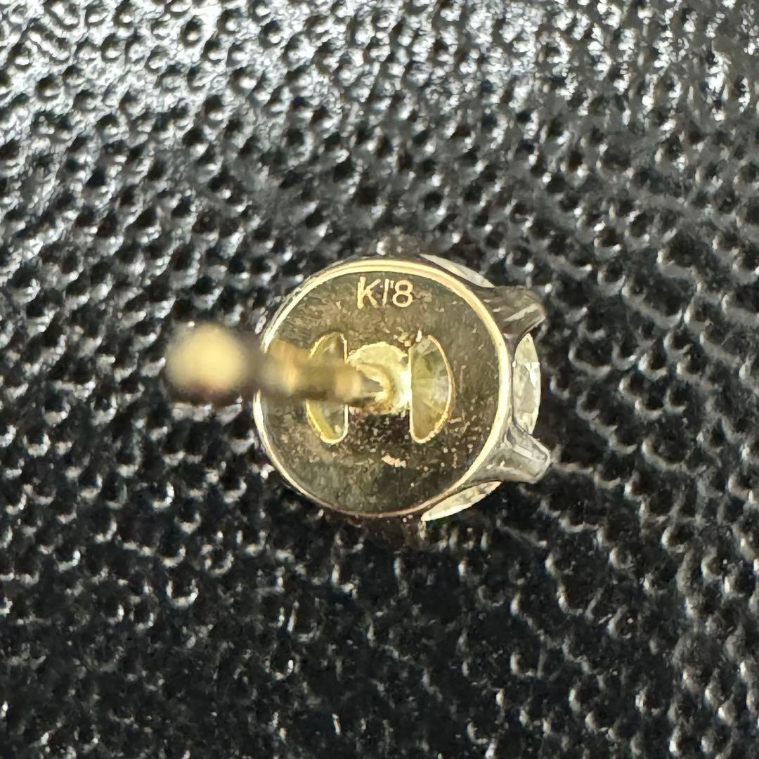 【限定大特価】K18 天然ダイヤモンド0.5ct片耳ピアス（鑑別書付）