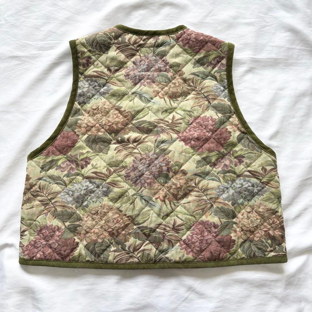 【極美品】　ラベンハム　ジャガード　ベスト　キルティング　英製　大きいサイズ