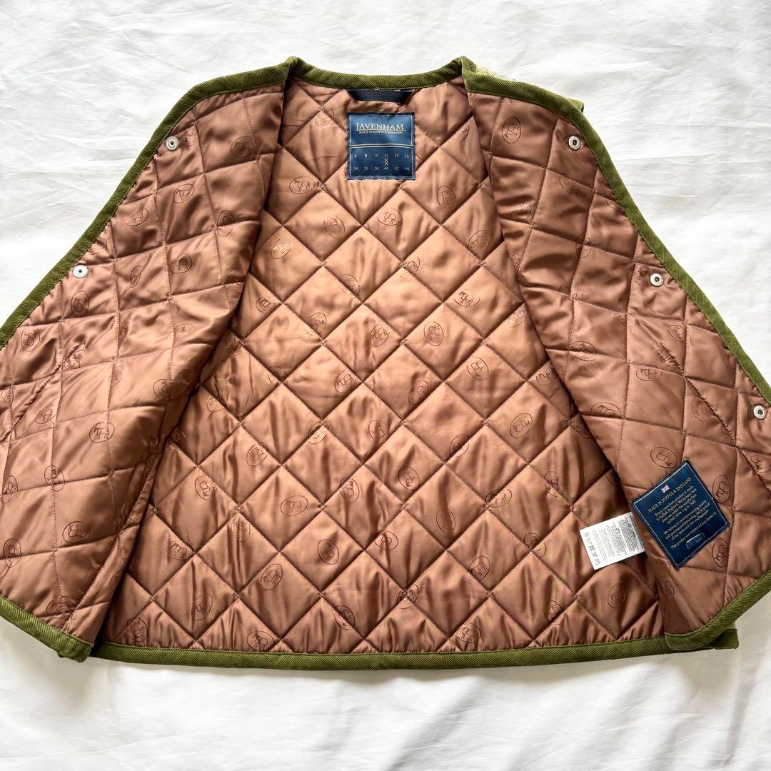 【極美品】　ラベンハム　ジャガード　ベスト　キルティング　英製　大きいサイズ